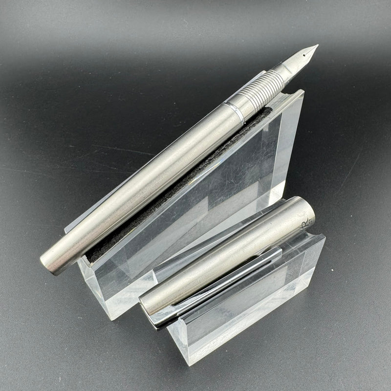 Pilot Murex MR Brushed Stainless Steel Fountain Pen Steel Fine Nib Dec 1979
