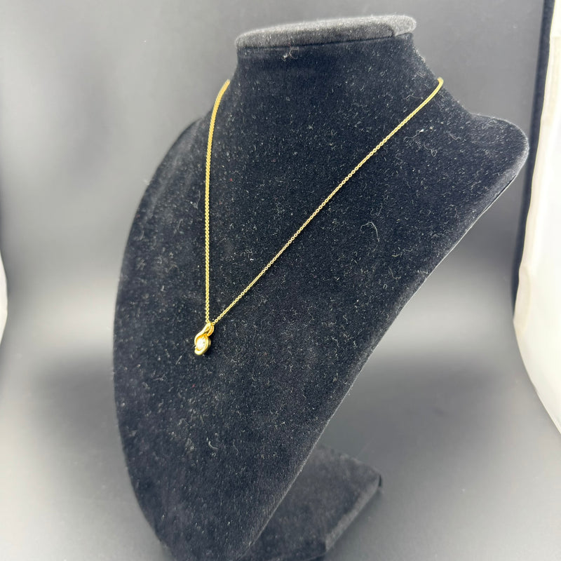 Tiffany & Co. Elsa Peretti 18K Gold Diamond Necklace