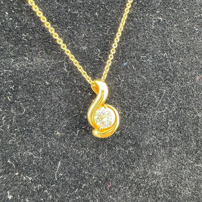 Tiffany & Co. Elsa Peretti 18K Gold Diamond Necklace