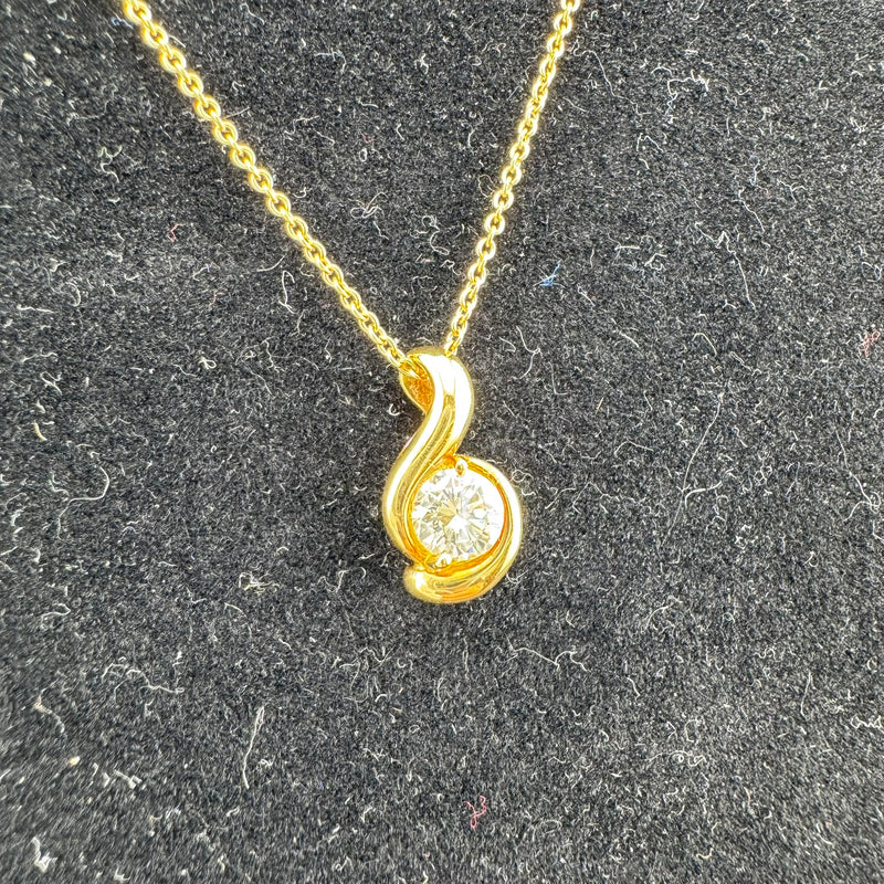 Tiffany & Co. Elsa Peretti 18K Gold Diamond Necklace