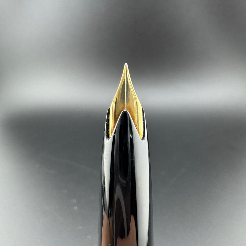 Montblanc No. 24 Black Resin Fountain Pen 14C Gold Extra Fine Nib Serviced