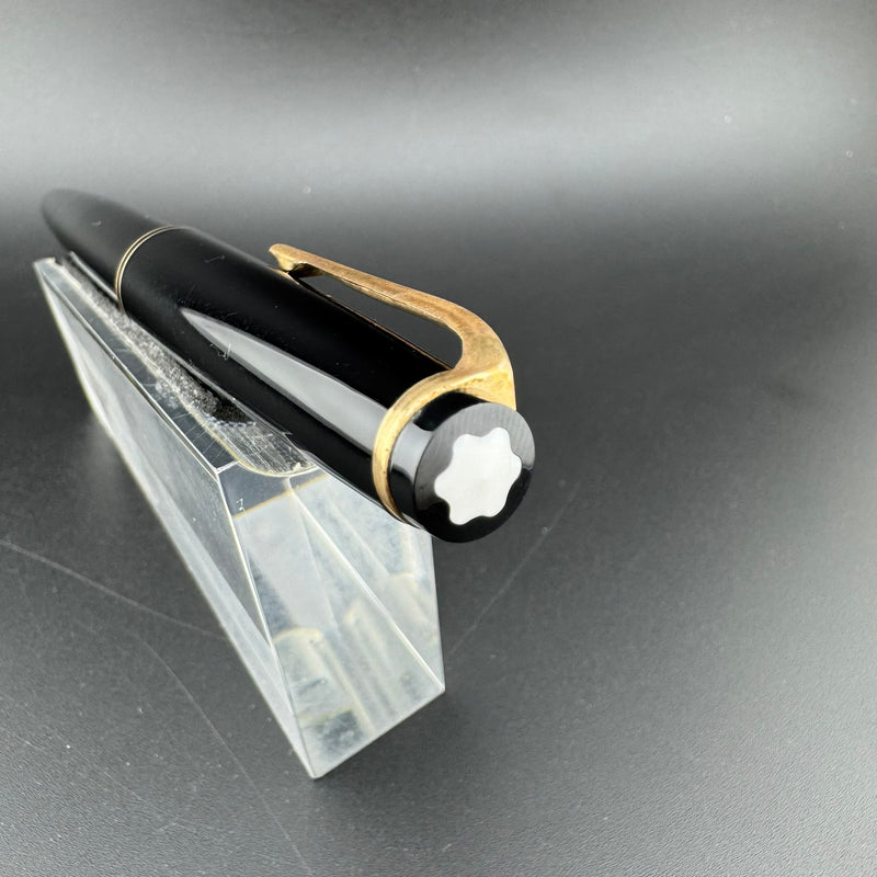 Montblanc No. 24 Black Resin Fountain Pen 14C Gold Extra Fine Nib Serviced