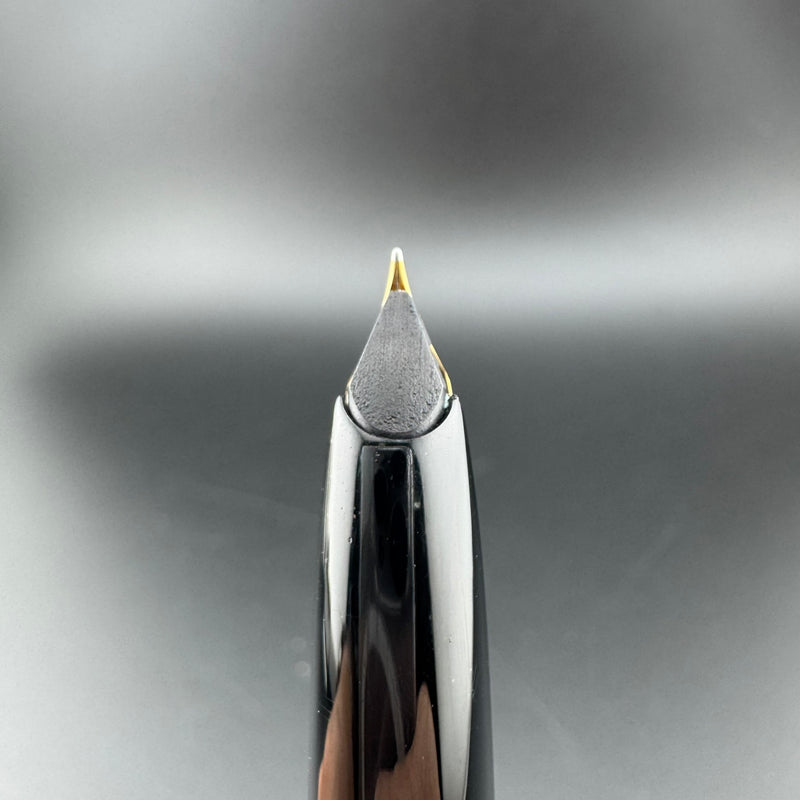 Montblanc No. 24 Black Resin Fountain Pen 14C Gold Extra Fine Nib Serviced