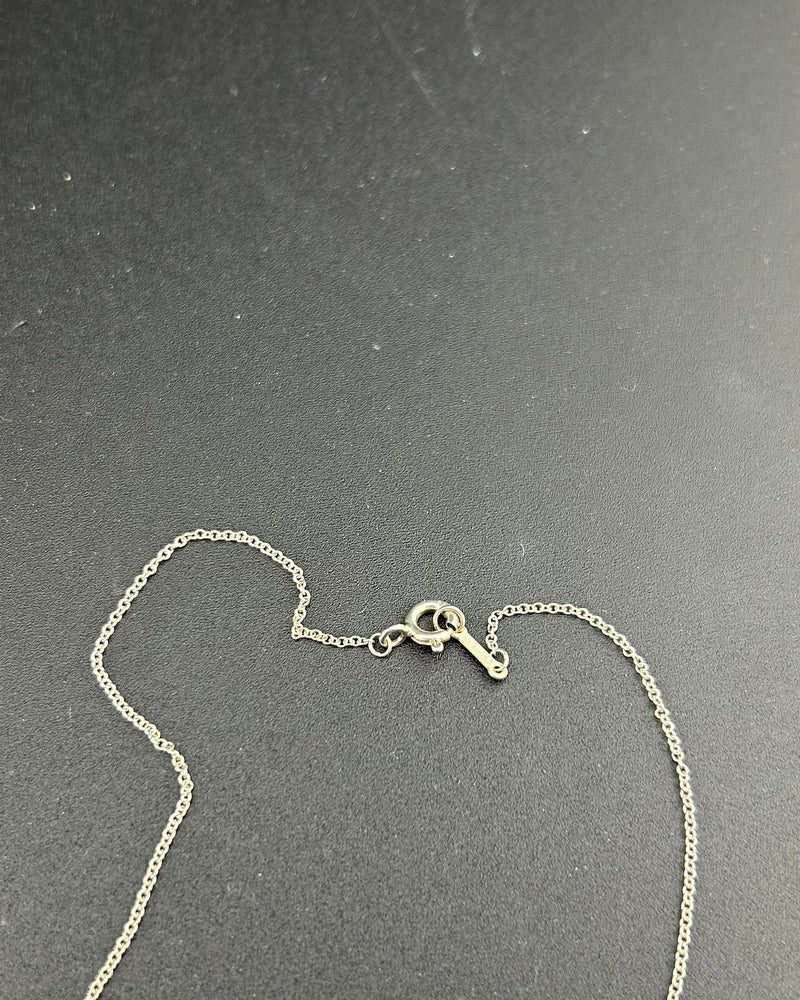 Tiffany & Co. Open Heart Kiss Necklace Sterling Silver