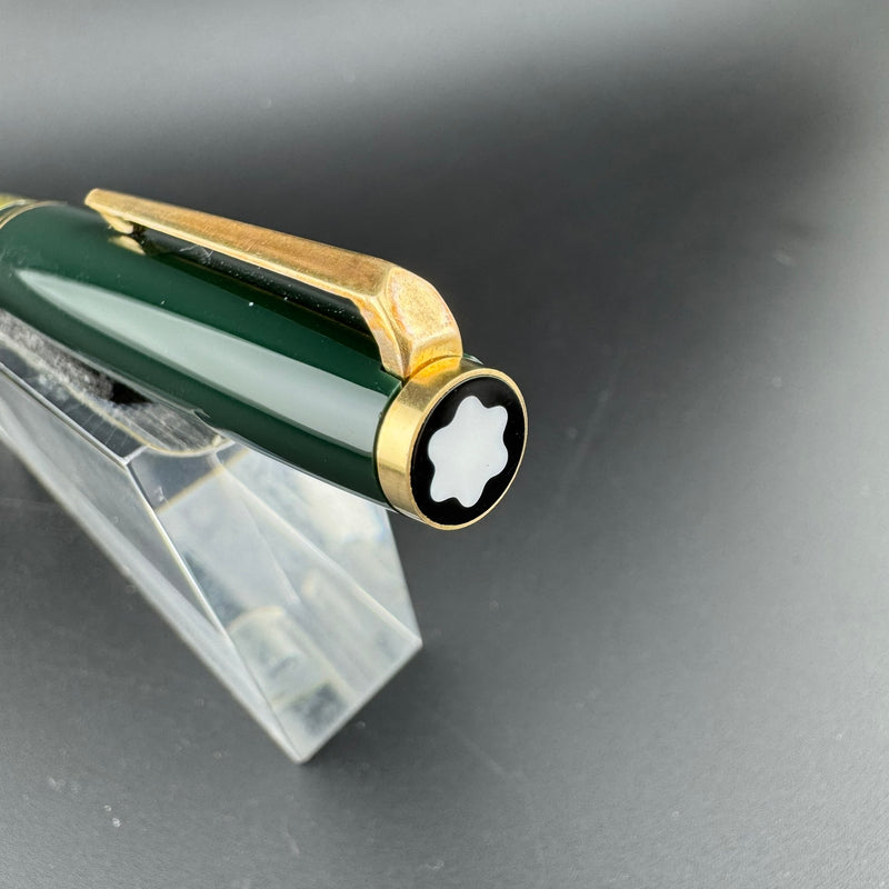 Montblanc No. 221 Green Resin Transitional Year Fountain Pen 14C Gold Fine Nib