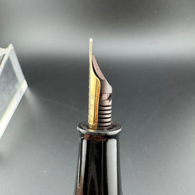 Warranted Ginjiro Kabutogi #40 Ebonite Fountain Pen 14K Gold Fine Nib