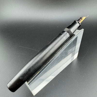 Warranted Ginjiro Kabutogi #40 Ebonite Fountain Pen 14K Gold Fine Nib