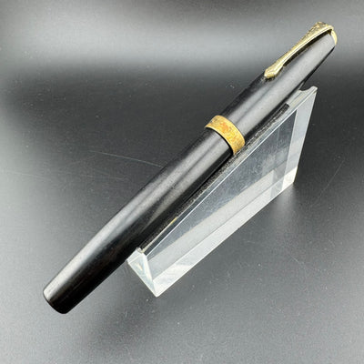 Warranted Ginjiro Kabutogi #40 Ebonite Fountain Pen 14K Gold Fine Nib