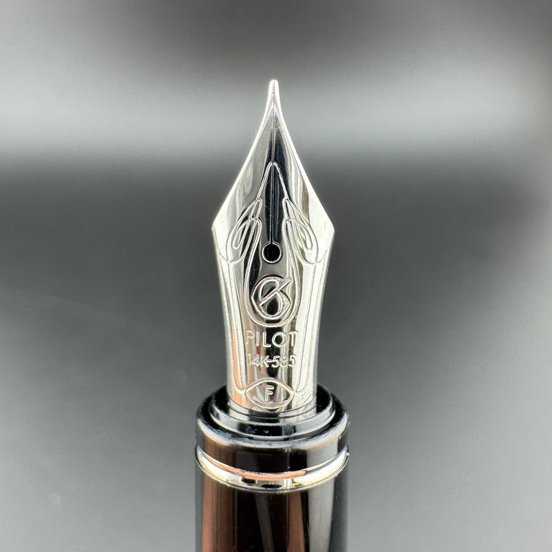 Pilot Grance Black Marble Fountain Pen 14K Gold Fine Nib
