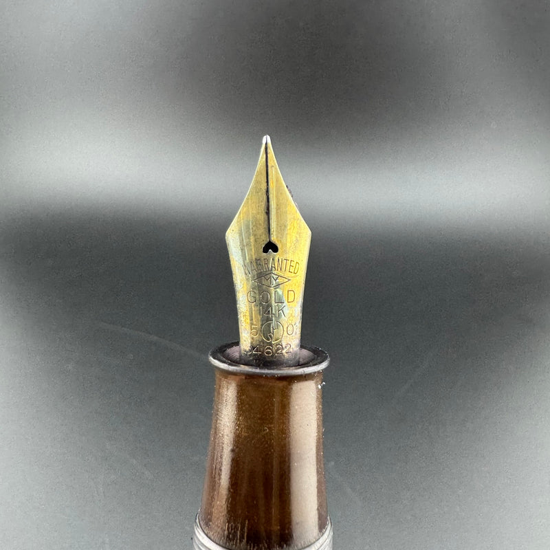 Warranted My Gold Ebonite Eyedropper Fountain Pen 14K Gold G.K. 50 Nib Unrestored