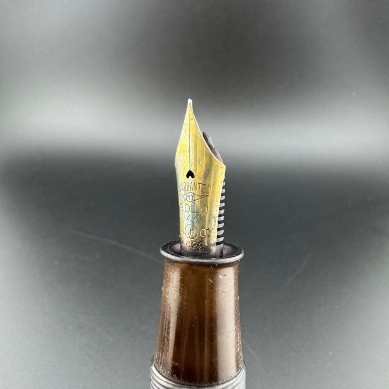 Warranted My Gold Ebonite Eyedropper Fountain Pen 14K Gold G.K. 50 Nib Unrestored