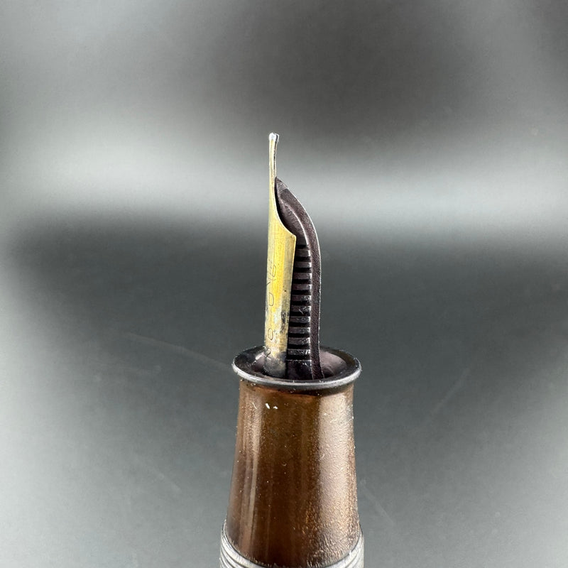 Warranted My Gold Ebonite Eyedropper Fountain Pen 14K Gold G.K. 50 Nib Unrestored