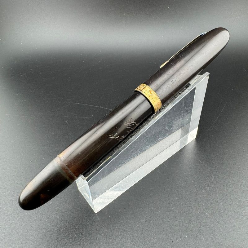 Warranted My Gold Ebonite Eyedropper Fountain Pen 14K Gold G.K. 50 Nib Unrestored