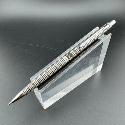 Pilot Elite Checkered Pocket Fountain Pen 18K Gold M Nib & Mechanical Pencil Set w/Box
