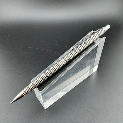 Pilot Elite Checkered Pocket Fountain Pen 18K Gold M Nib & Mechanical Pencil Set w/Box
