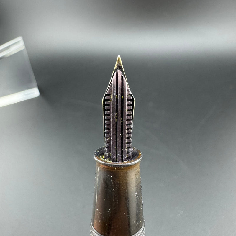 Steady Perfect Ebonite Lever-Filler Fountain Pen 14K Gold EF Nib Unrestored