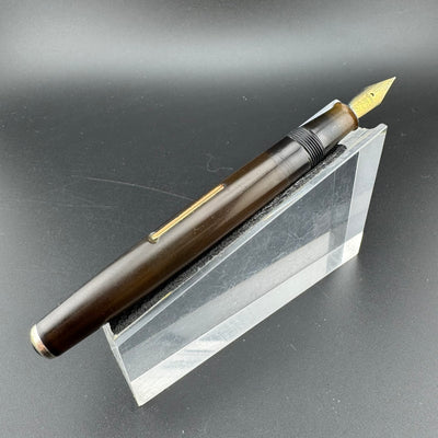 Steady Perfect Ebonite Lever-Filler Fountain Pen 14K Gold EF Nib Unrestored