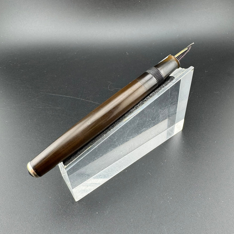 Steady Perfect Ebonite Lever-Filler Fountain Pen 14K Gold EF Nib Unrestored