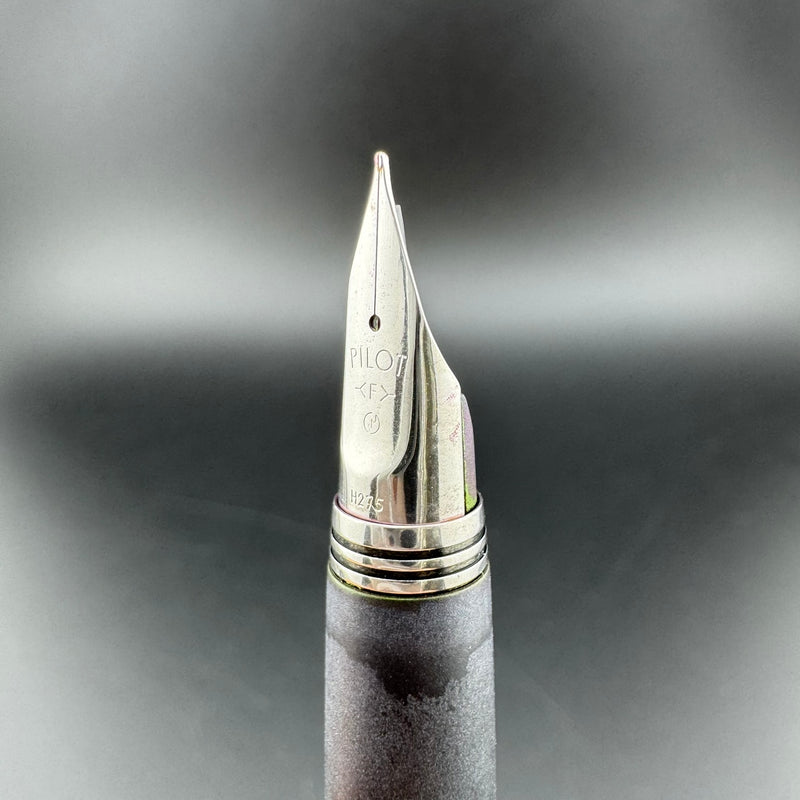 Pilot Matte Black Resin Pocket Fountain Pen Steel Fine Nib Feb 1975