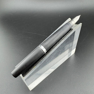 Pilot Matte Black Resin Pocket Fountain Pen Steel Fine Nib Feb 1975