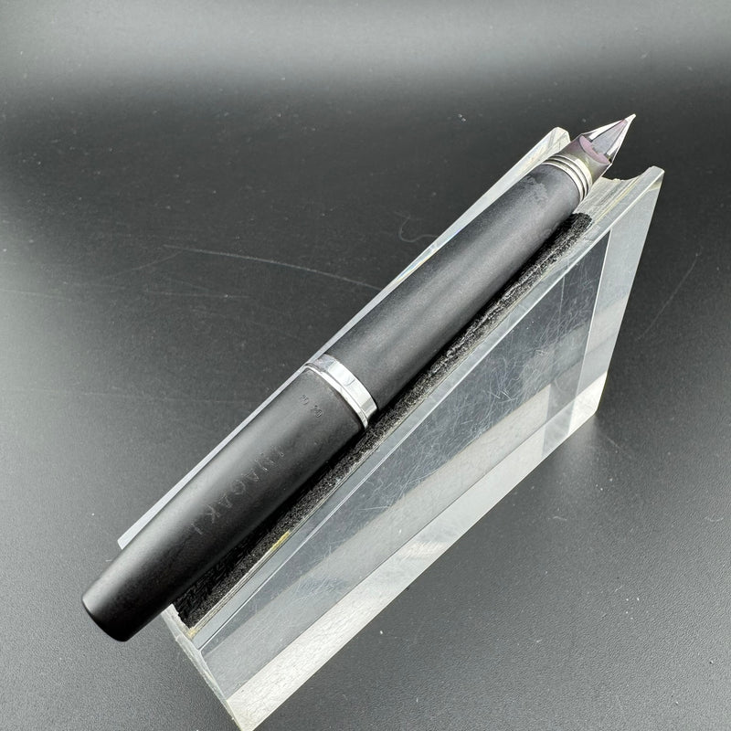 Pilot Matte Black Resin Pocket Fountain Pen Steel Fine Nib Feb 1975