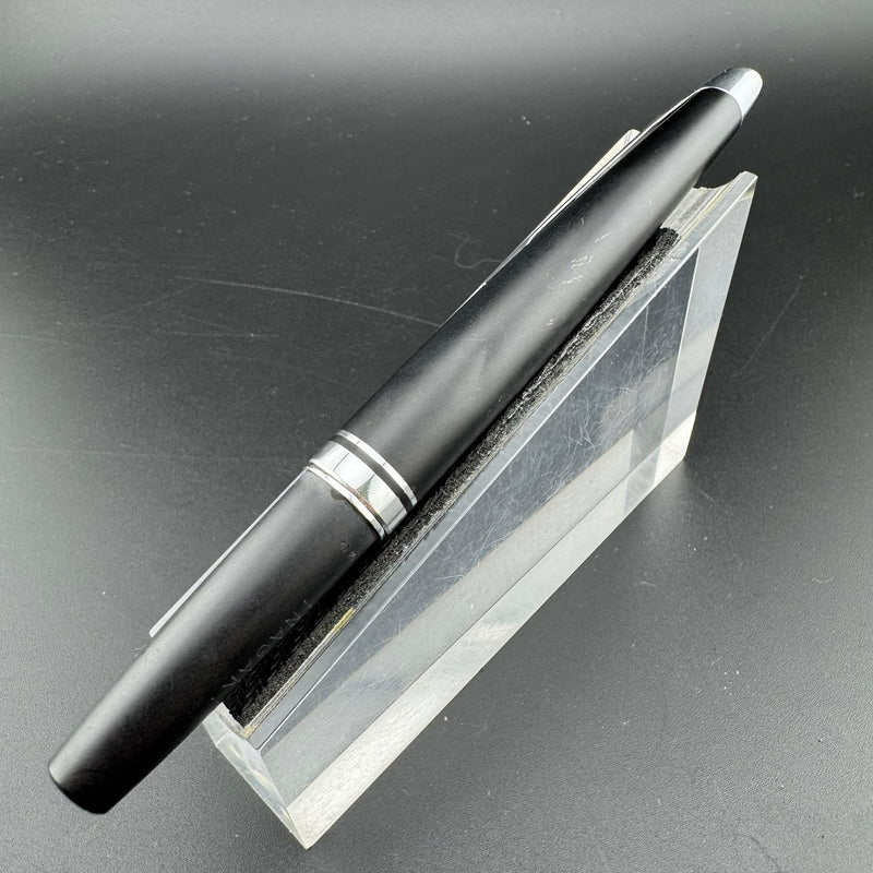 Pilot Matte Black Resin Pocket Fountain Pen Steel Fine Nib Feb 1975