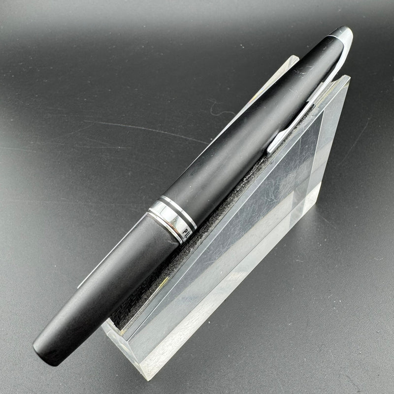 Pilot Matte Black Resin Pocket Fountain Pen Steel Fine Nib Feb 1975