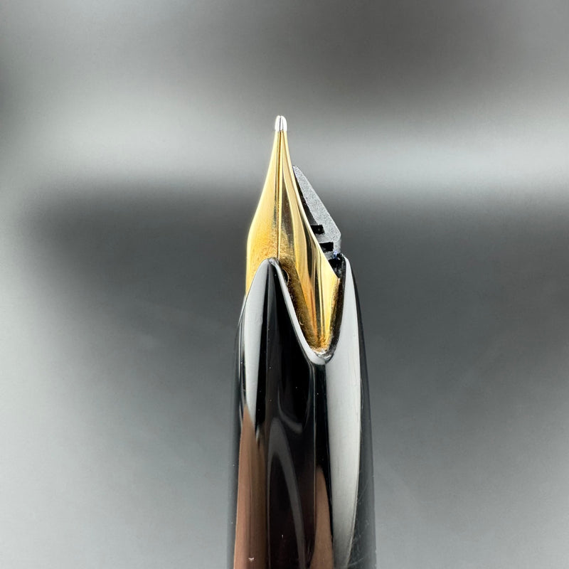 Montblanc No. 22 Black Resin Fountain Pen 14C Gold Extra-Fine Nib Serviced