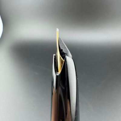 Montblanc No. 22 Black Resin Fountain Pen 14C Gold Extra-Fine Nib Serviced