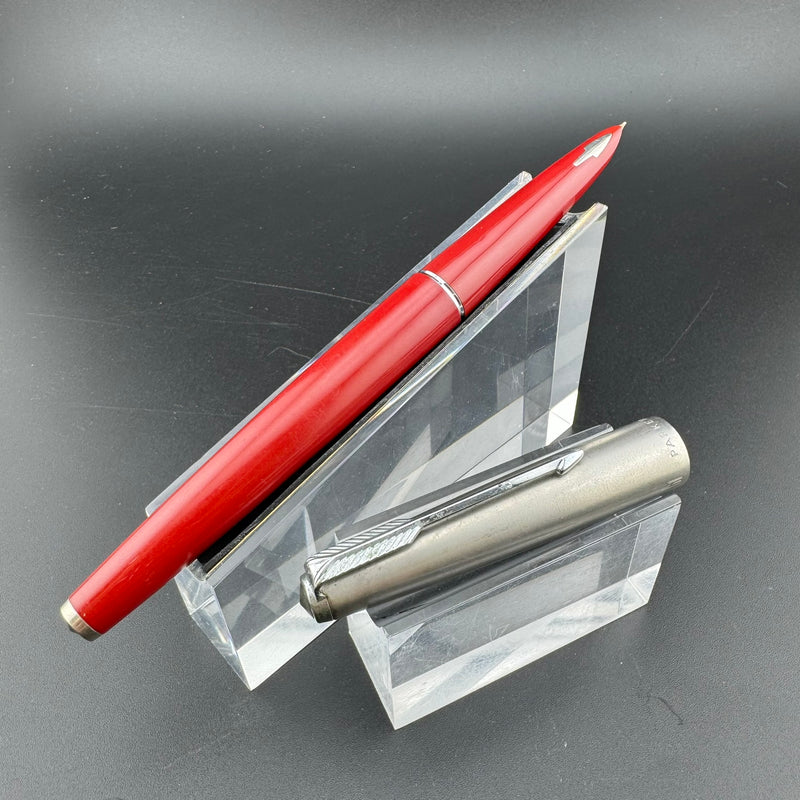 Parker 61 Mk III Red Resin Fountain Pen 14K Extra-Fine Nib