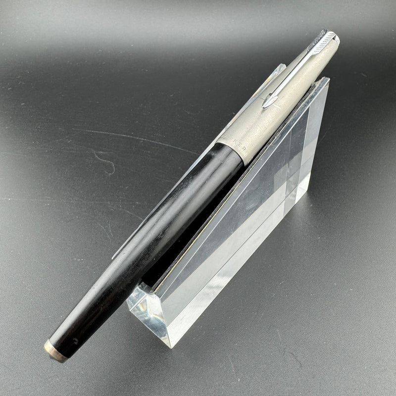 Parker 61 Mk III Black Resin Fountain Pen 14K Gold Fine Nib