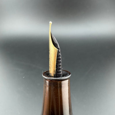 Warranted Ebonite Eyedropper Fountain Pen 14K Gold Medium Nib Unrestored