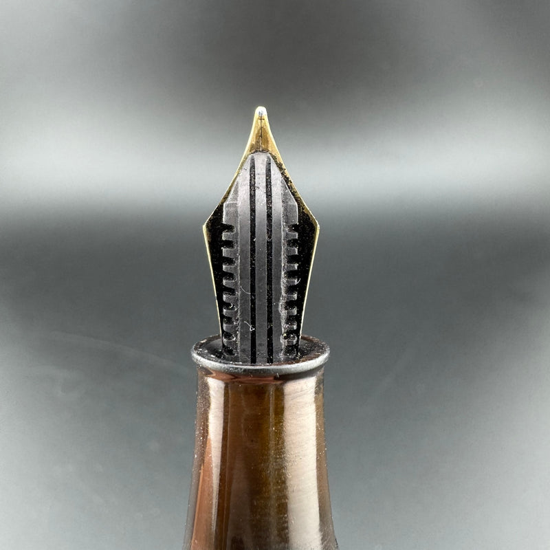 Warranted Ebonite Eyedropper Fountain Pen 14K Gold Medium Nib Unrestored