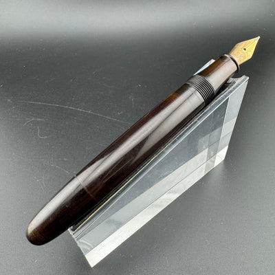 Warranted Ebonite Eyedropper Fountain Pen 14K Gold Medium Nib Unrestored