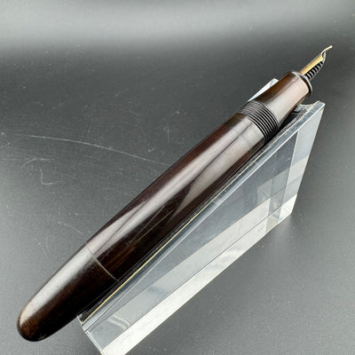 Warranted Ebonite Eyedropper Fountain Pen 14K Gold Medium Nib Unrestored