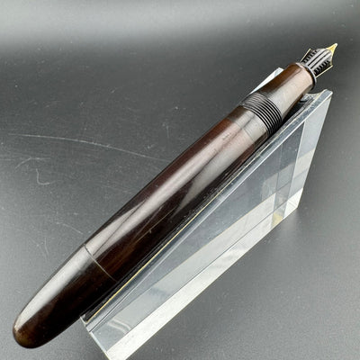Warranted Ebonite Eyedropper Fountain Pen 14K Gold Medium Nib Unrestored