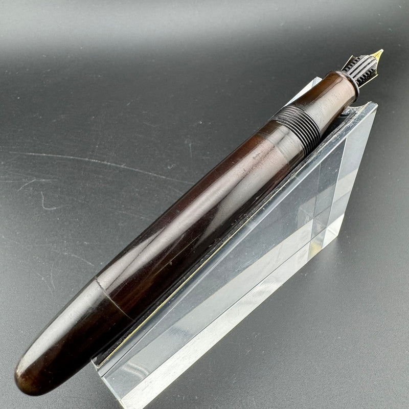 Warranted Ebonite Eyedropper Fountain Pen 14K Gold Medium Nib Unrestored
