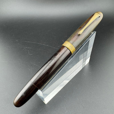 Warranted Ebonite Eyedropper Fountain Pen 14K Gold Medium Nib Unrestored