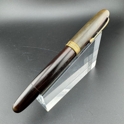 Warranted Ebonite Eyedropper Fountain Pen 14K Gold Medium Nib Unrestored