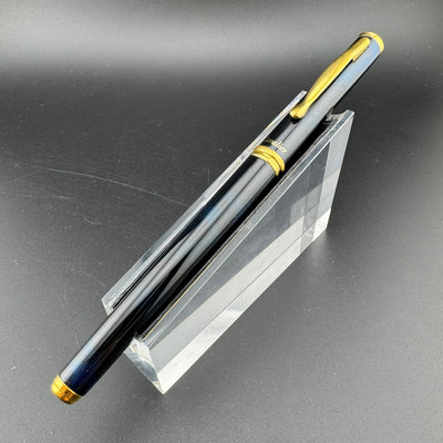 Pilot Cavalier Black & Blue Lacquered Fountain Pen GP Steel Fine Nib