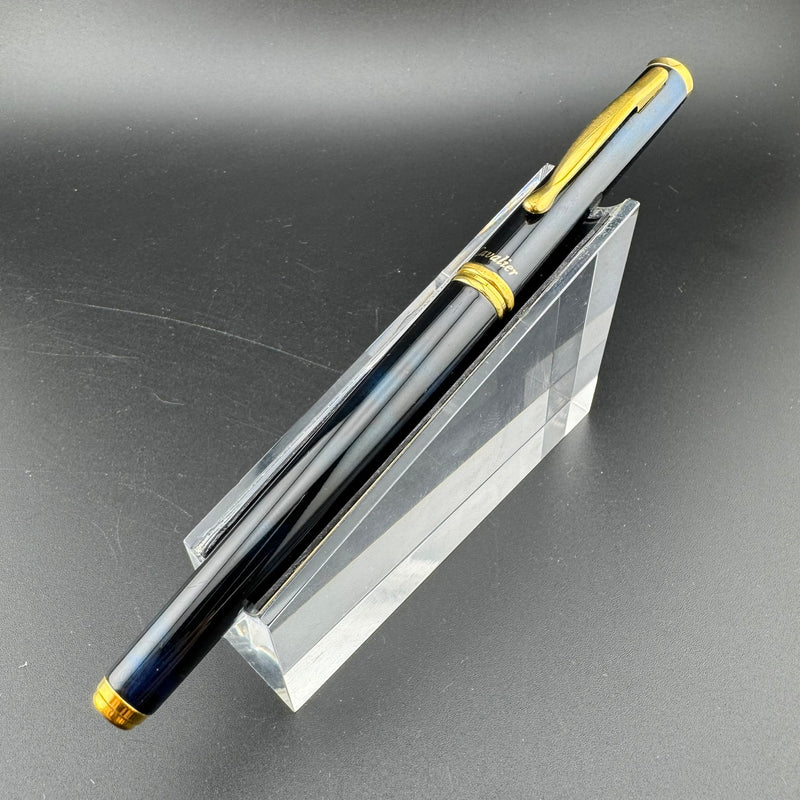 Pilot Cavalier Black & Blue Lacquered Fountain Pen GP Steel Fine Nib