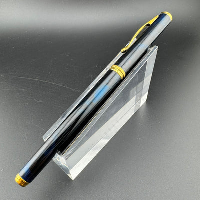 Pilot Cavalier Black & Blue Lacquered Fountain Pen GP Steel Fine Nib