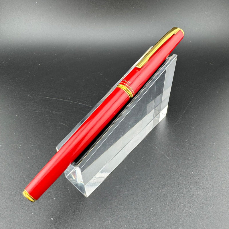 Pilot Red Resin Fountain Pen GP Steel Fine Nib