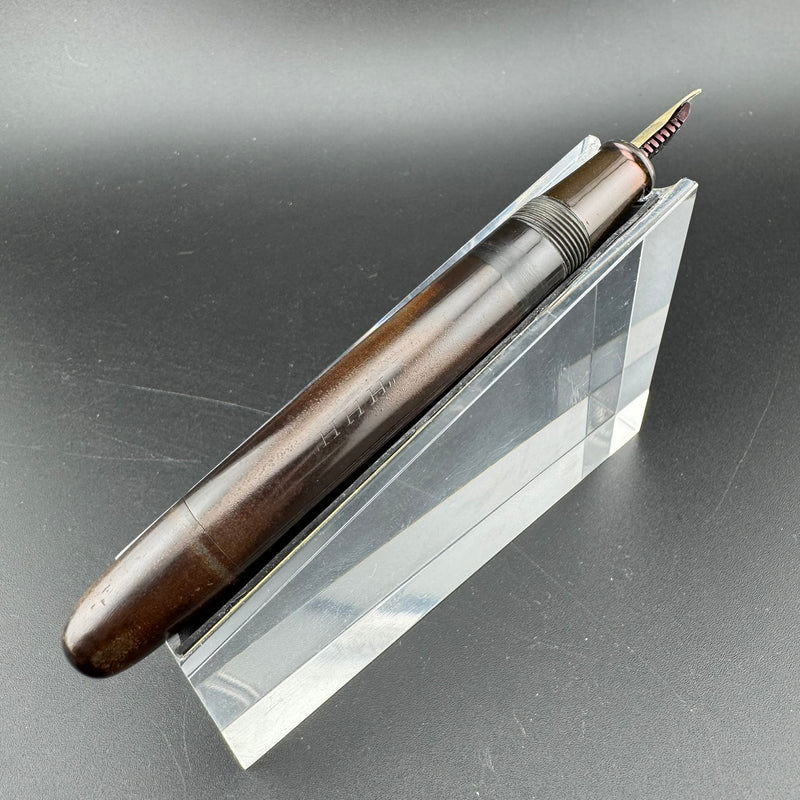 HHH Ebonite Eyedropper Fountain Pen 14K Gold Pilot Fine Nib Unrestored