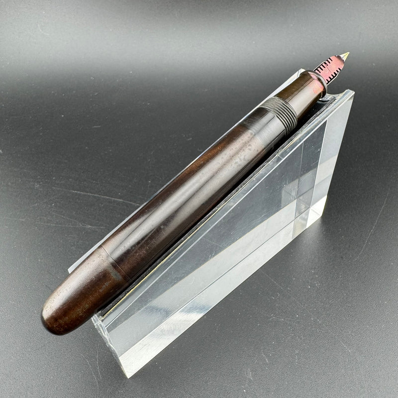 HHH Ebonite Eyedropper Fountain Pen 14K Gold Pilot Fine Nib Unrestored