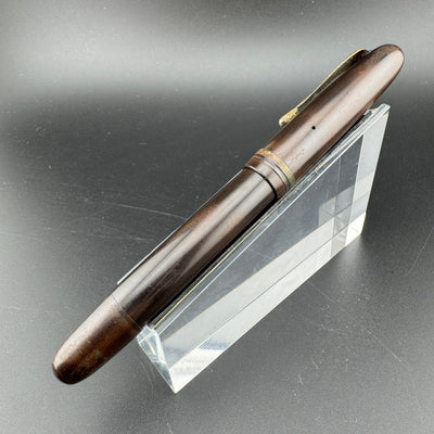 HHH Ebonite Eyedropper Fountain Pen 14K Gold Pilot Fine Nib Unrestored