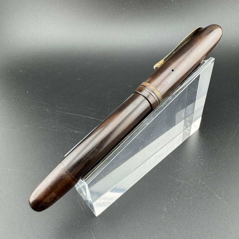 HHH Ebonite Eyedropper Fountain Pen 14K Gold Pilot Fine Nib Unrestored