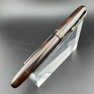 HHH Ebonite Eyedropper Fountain Pen 14K Gold Pilot Fine Nib Unrestored