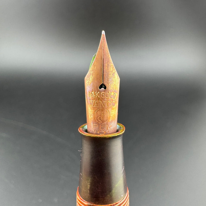 Platinum Celluloid Lever-Filler Fountain Pen 14K Gold Vanco Extra-Fine Nib Unrestored
