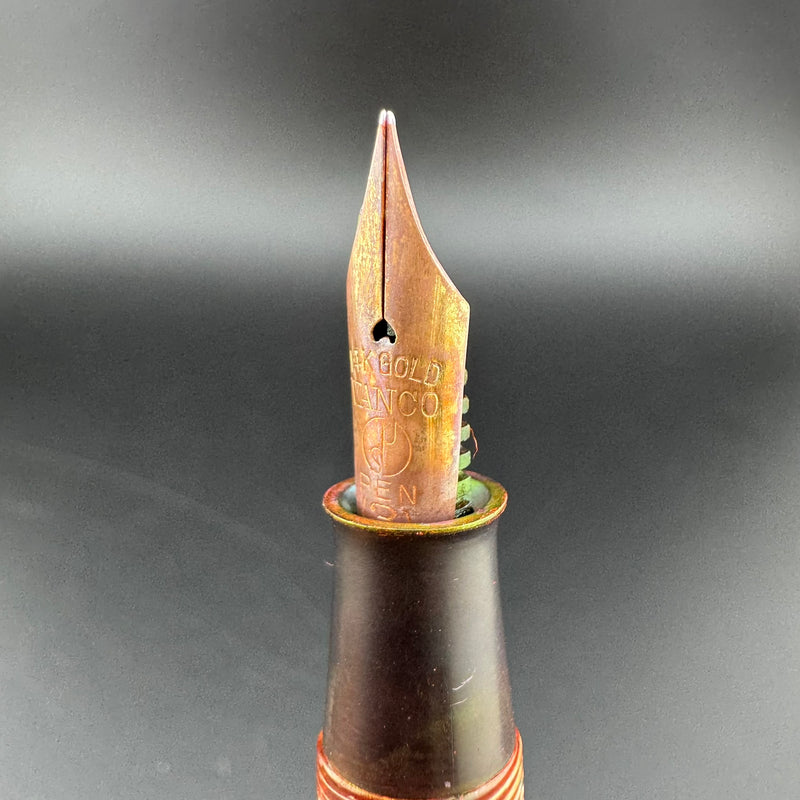 Platinum Celluloid Lever-Filler Fountain Pen 14K Gold Vanco Extra-Fine Nib Unrestored